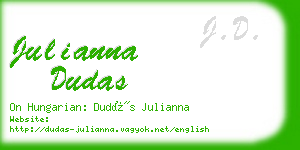 julianna dudas business card